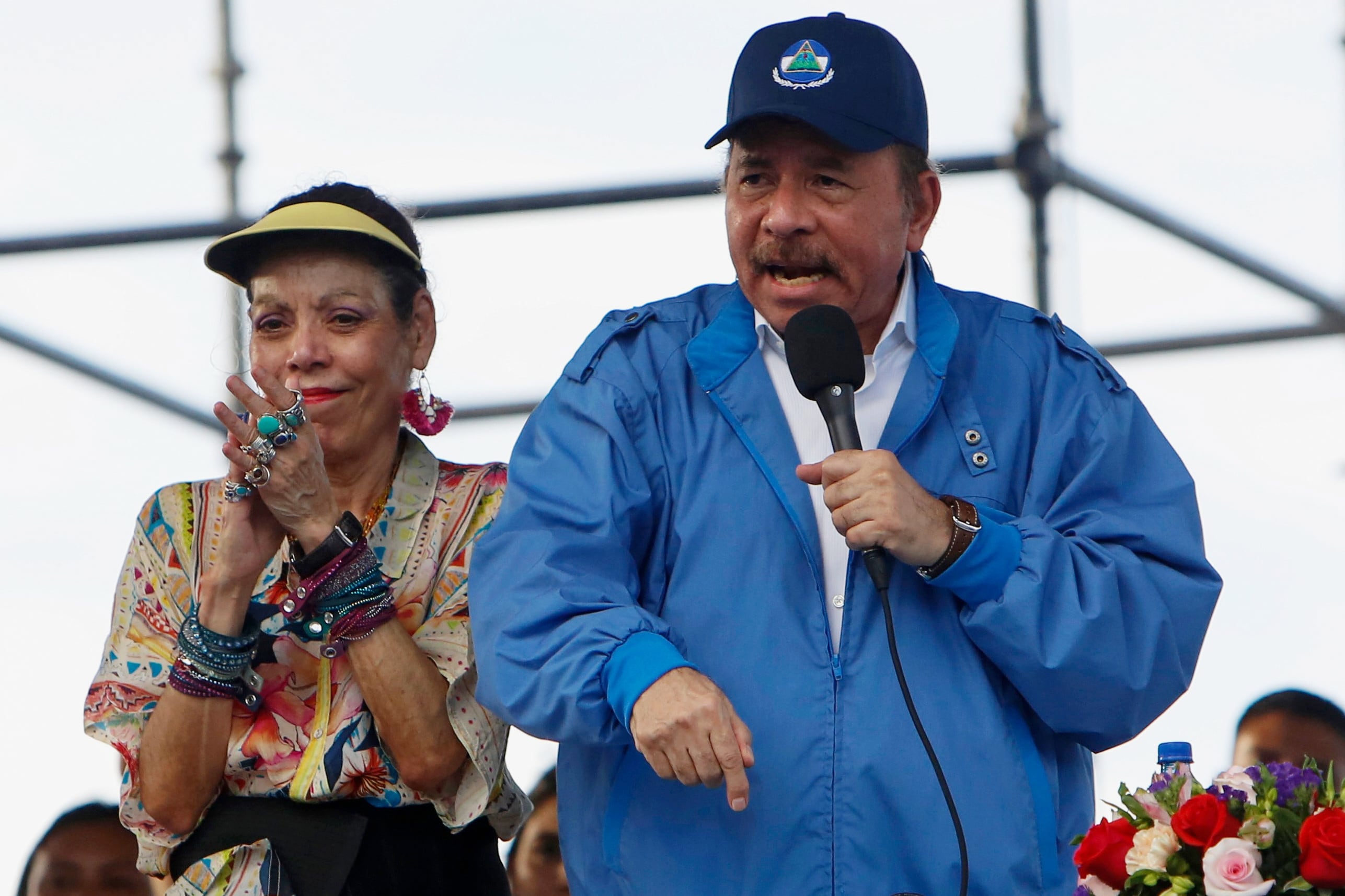 ARCHIVO -Estados Unidos afirmó que Nicaragua representa una amenaza para la estabilidad de la región bajo el régimen de Daniel Ortega y Rosario Murillo. (AP Foto/Alfredo Zuniga, archivo)