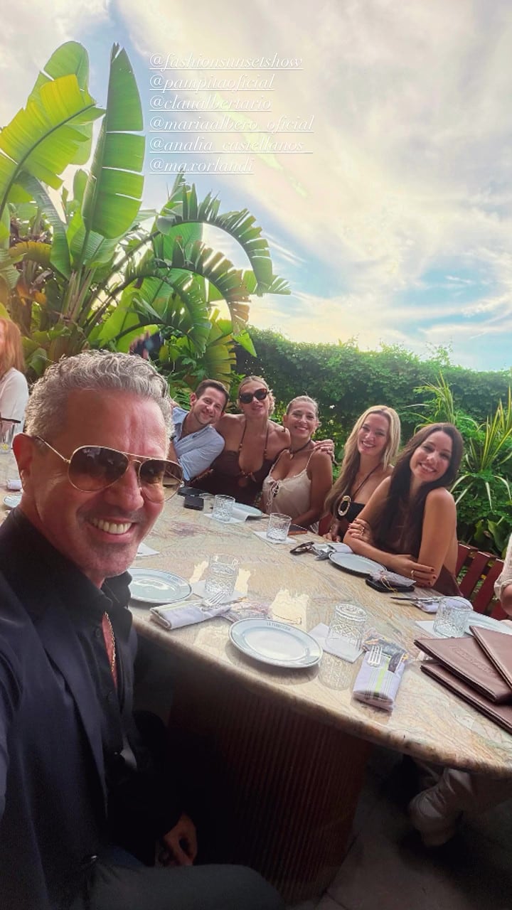 Pampita pausó su agenda del Mundial para salir con Martín Pepa y amigos en Miami