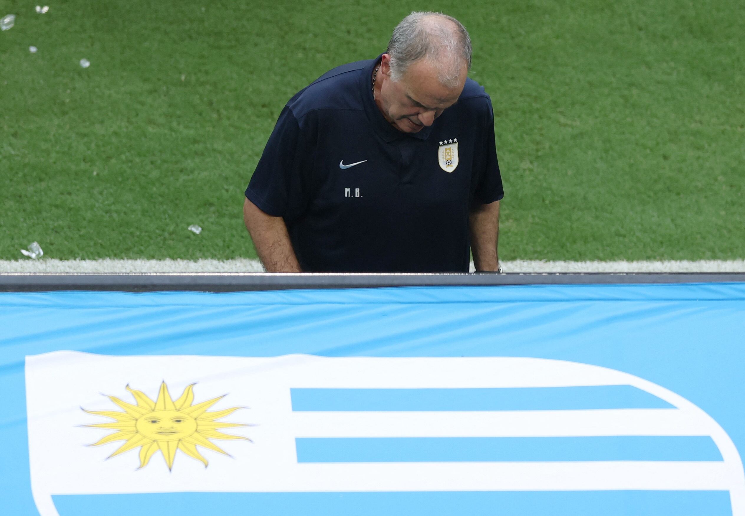 Marcelo Bielsa se juega con Uruguay el pasaje a 16avos de final en la última fecha del Mundial (Foto: Reuters/Paul Childs)
