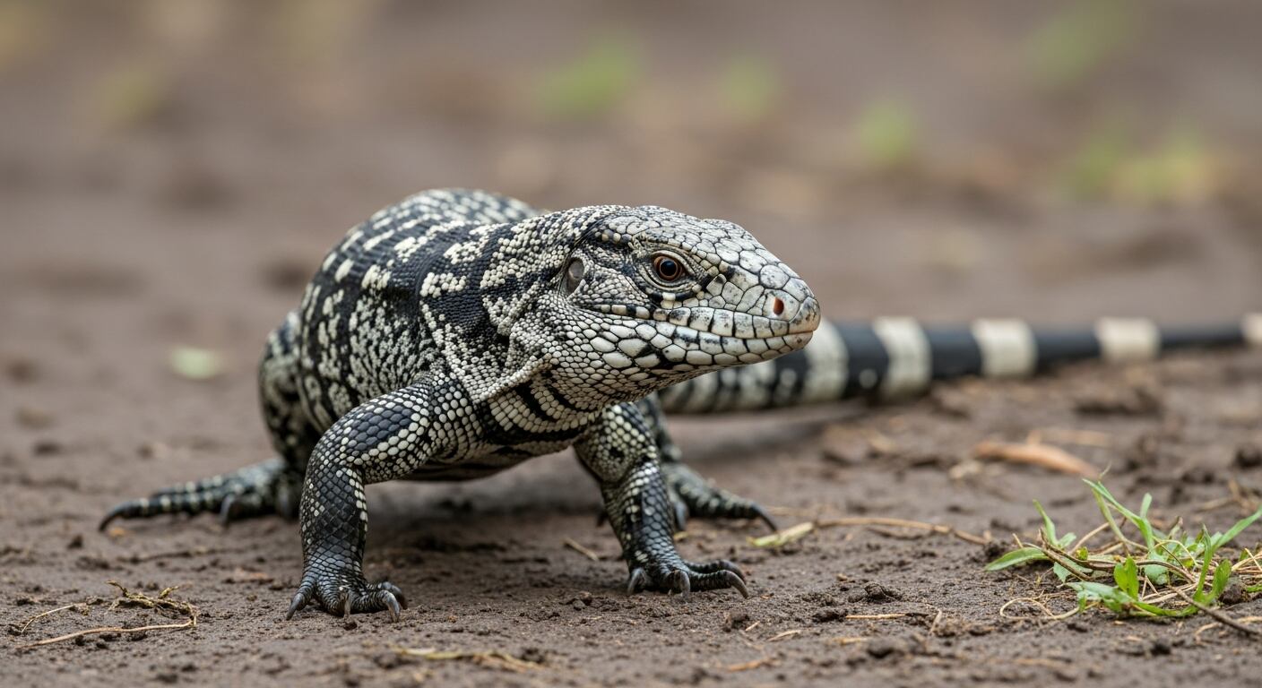 El DNR de Georgia informó un aumento de avistamientos del tegu argentino blanco y negro en zonas rurales del sureste del estado durante la primera semana de junio de 2026.
(Imagen Ilustrativa Infobae)