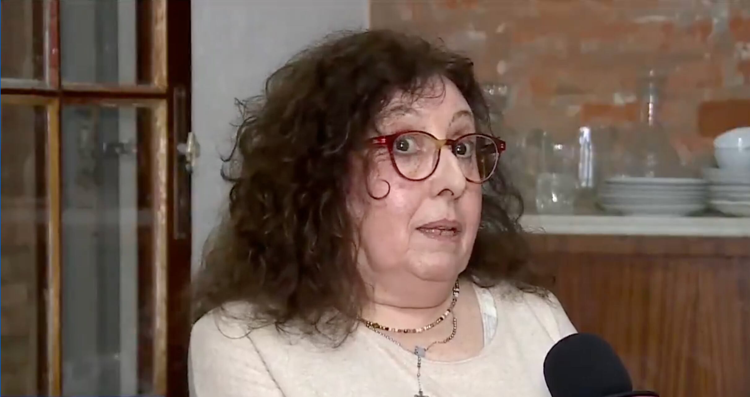 Mónica Silva, madre de Pablo Cánepa, durante una entrevista con la televisión uruguaya (Captura Telemundo/Canal 12)