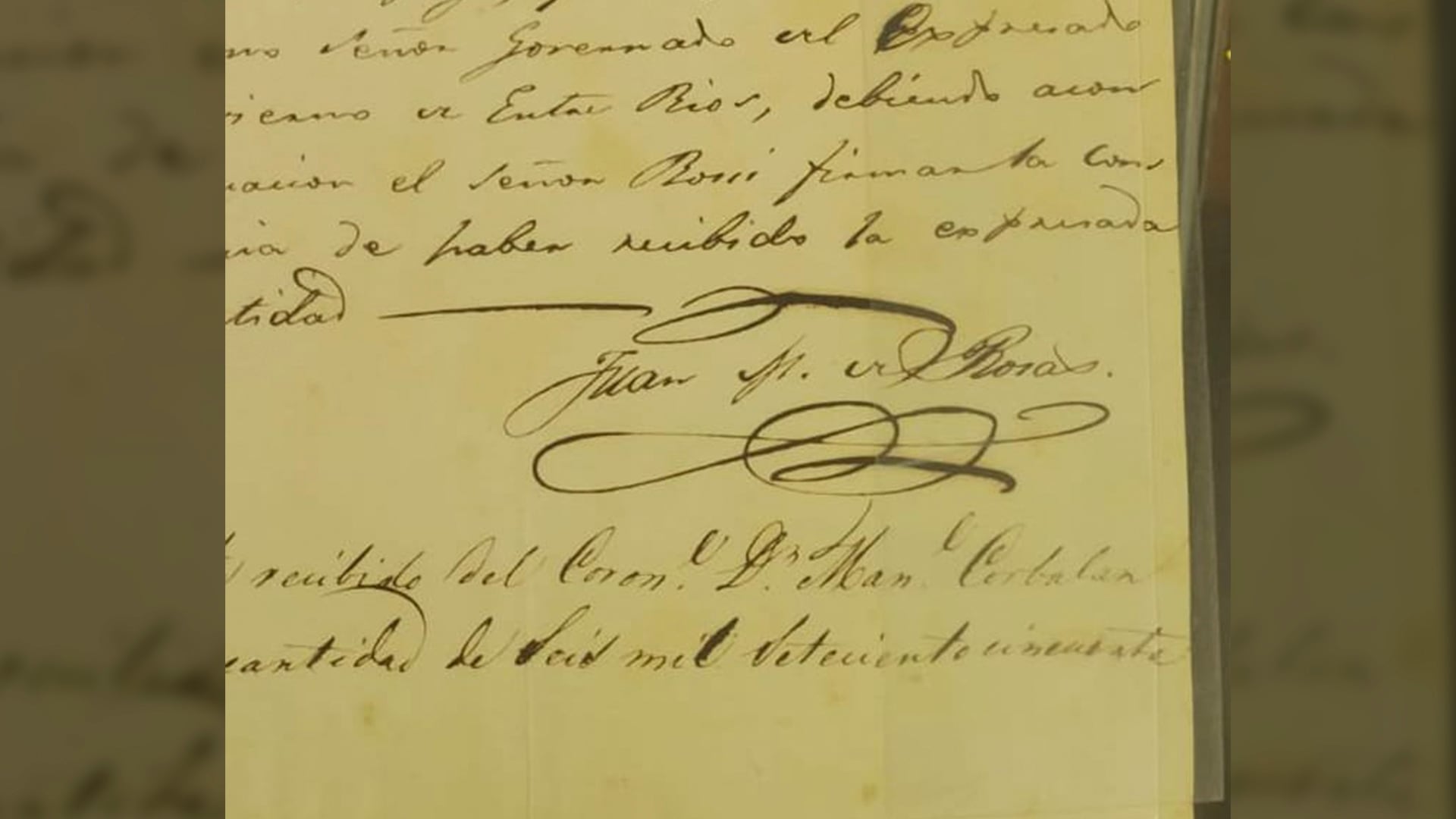 Se recuperaron cartas manuscritas de Juan Manuel de Rosas