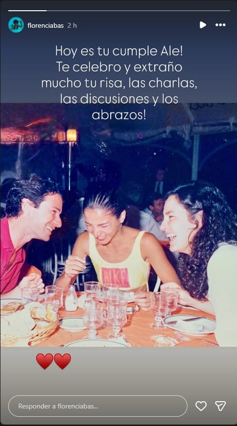 El mensaje de Florencia, la cuñada de Alejandra 