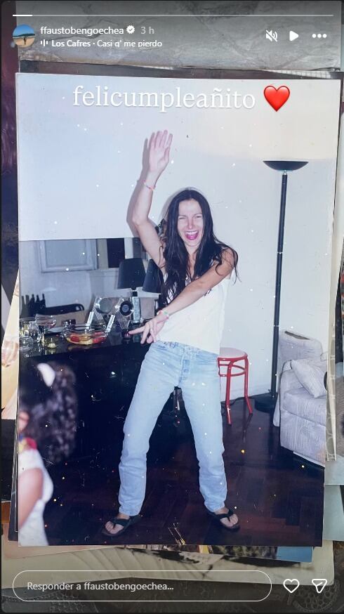 Fausto Bengoechea publica en redes sociales una fotografía de Alejandra Darín como saludo por su cumpleaños (Instagram)