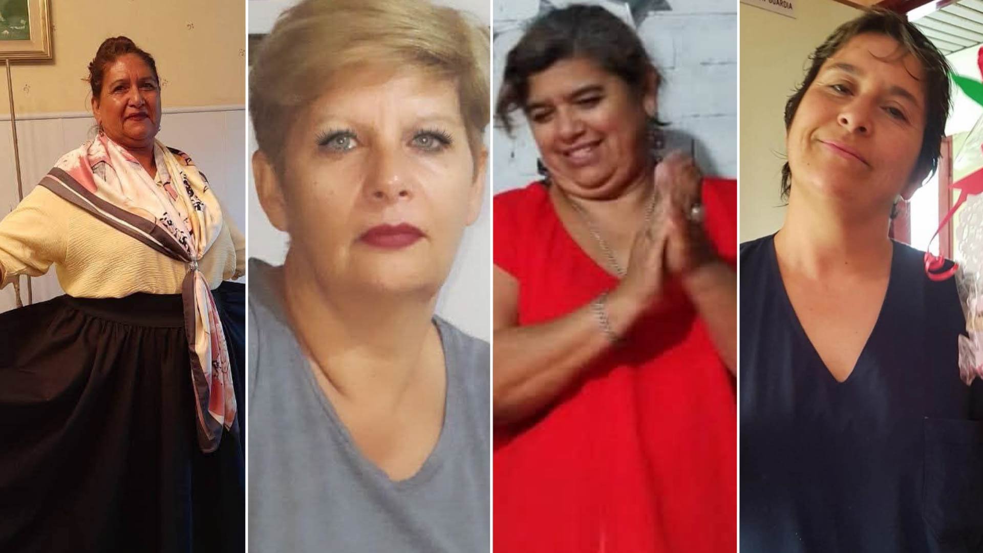 Las cuatro hermanas Sosa que murieron en el trágico accidente ocurrido en el lago Bajo Giuliani, provincia de La Pampa. (Gentileza Radio Génesis 25)