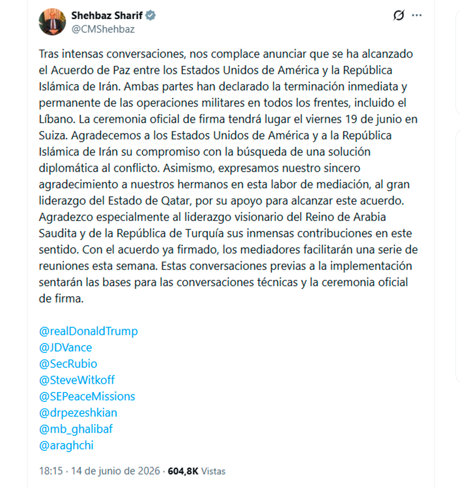 Trump ordenó la reapertura del estrecho de Ormuz y el levantamiento del bloqueo naval de EEUU tras el acuerdo con Irán