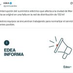 Un masivo apagón afecta a Mar del Plata y a otras ciudades costeras desde la madrugada