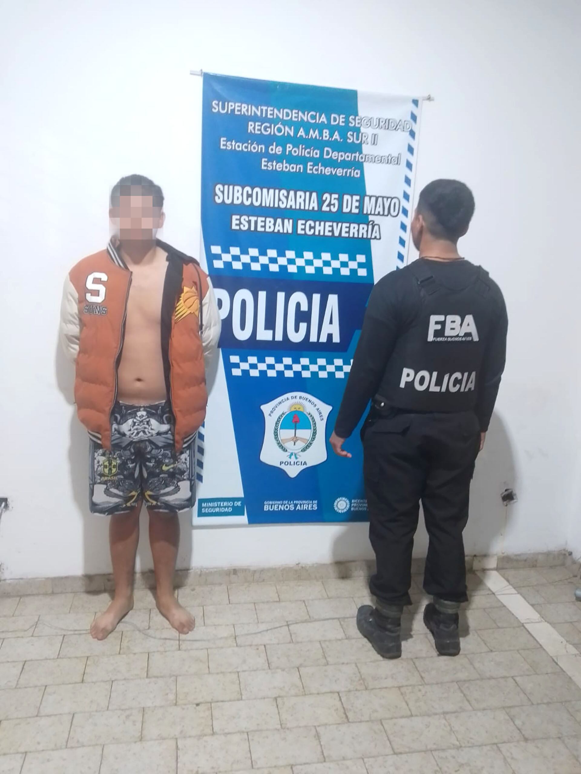 Uno de los detenidos por la Policía bonaerense 