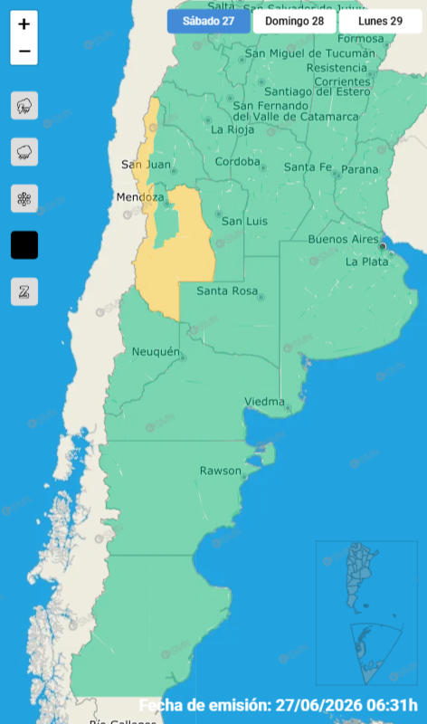 Vuelven las lluvias y llega una semana con mínimas de hasta 3 grados: el pronóstico del tiempo