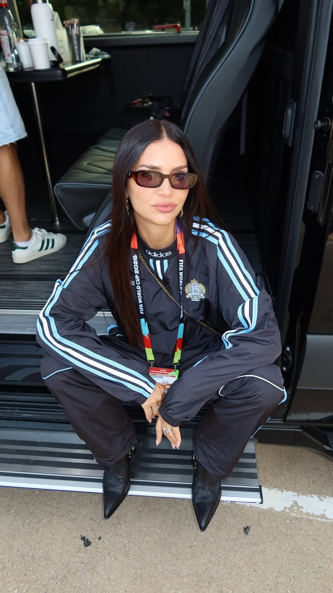 Zaira Nara, Pampita y Maxi López vivieron la previa del partido de Argentina junto a los hinchas en Dallas