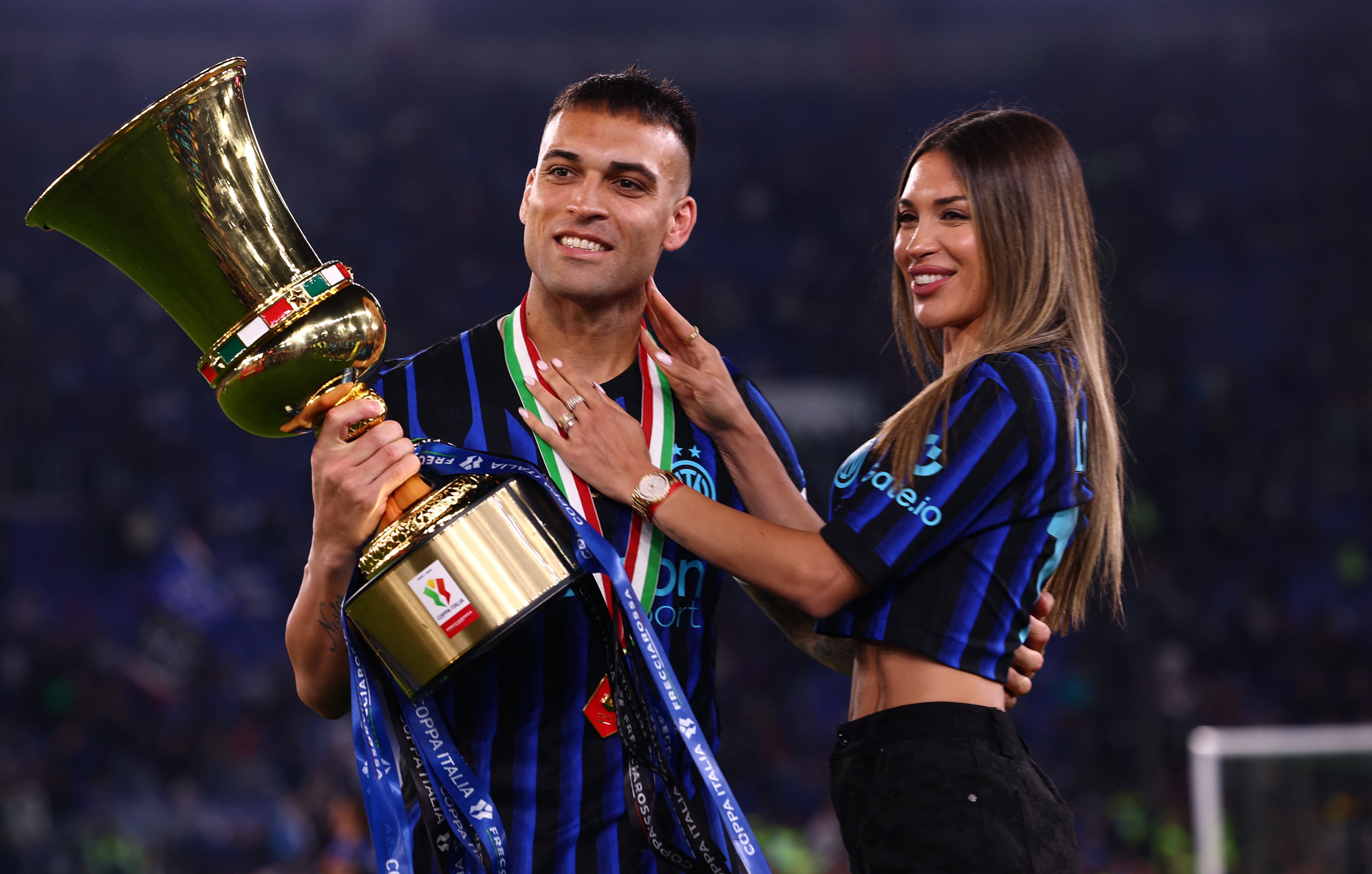 Lautaro Martínez le escribió a Agustina Gandolfo antes del partido con Inglaterra que volverían a jugar una final del Mundial 2026 (REUTERS)