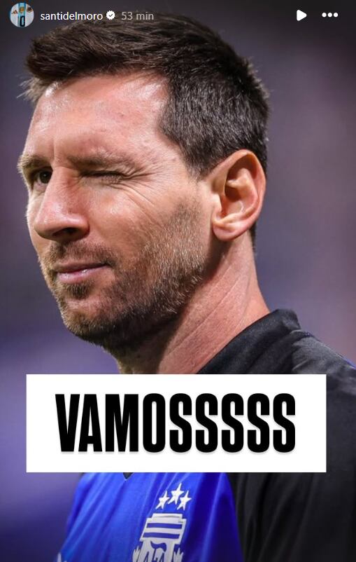 El posteo que Santiago del Moro le dedicó a Lionel Messi y la Selección (Instagram)