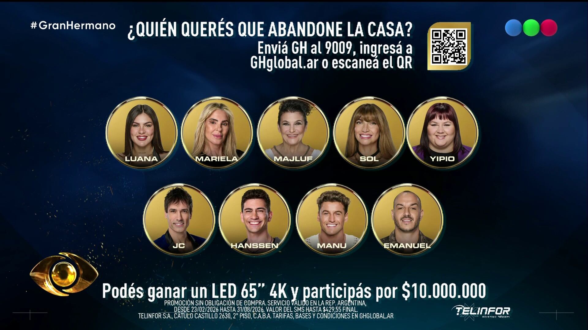 Así quedó la placa de nominados de Gran Hermano: ¿quién abandonará la casa en la próxima gala
