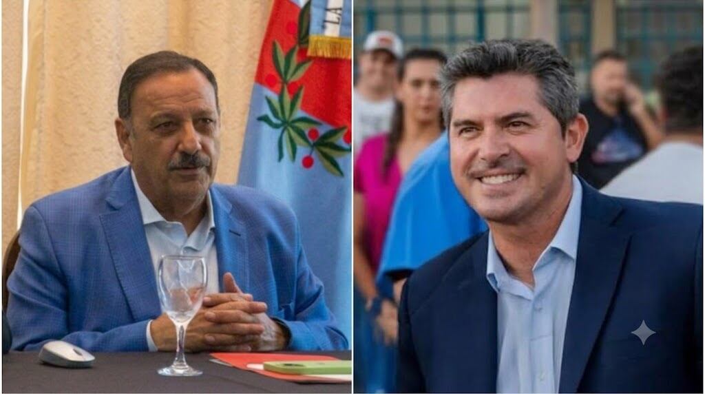 Los gobernadores de La Rioja, Ricardo Quintela (izquierda) y de San Juan, Marcelo Orrego (derecha)