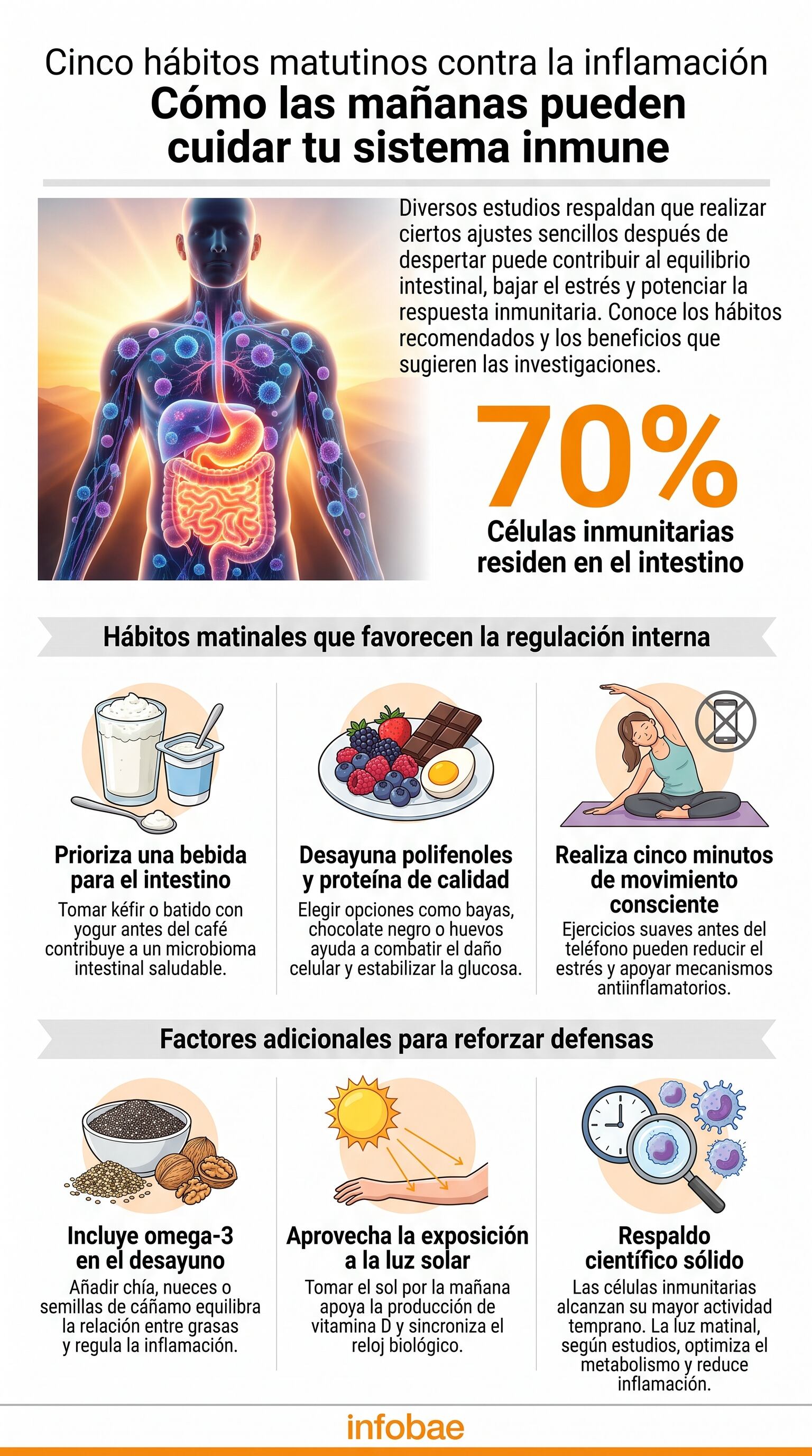El cuerpo necesita inflamación aguda para defenderse, pero el problema aparece cuando se mantiene sin causa clara. (Imagen Ilustrativa Infobae)
