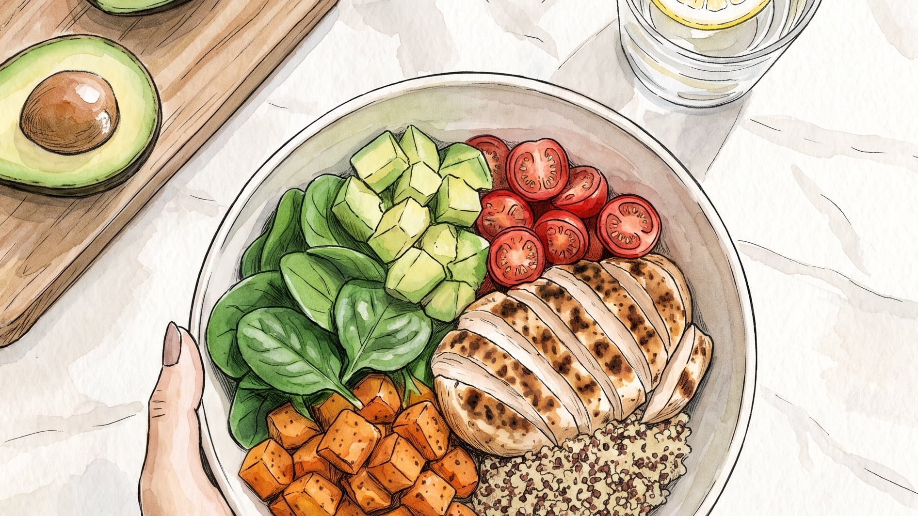 El método del plato organiza las comidas con una referencia visual simple. (Imagen Ilustrativa Infobae)