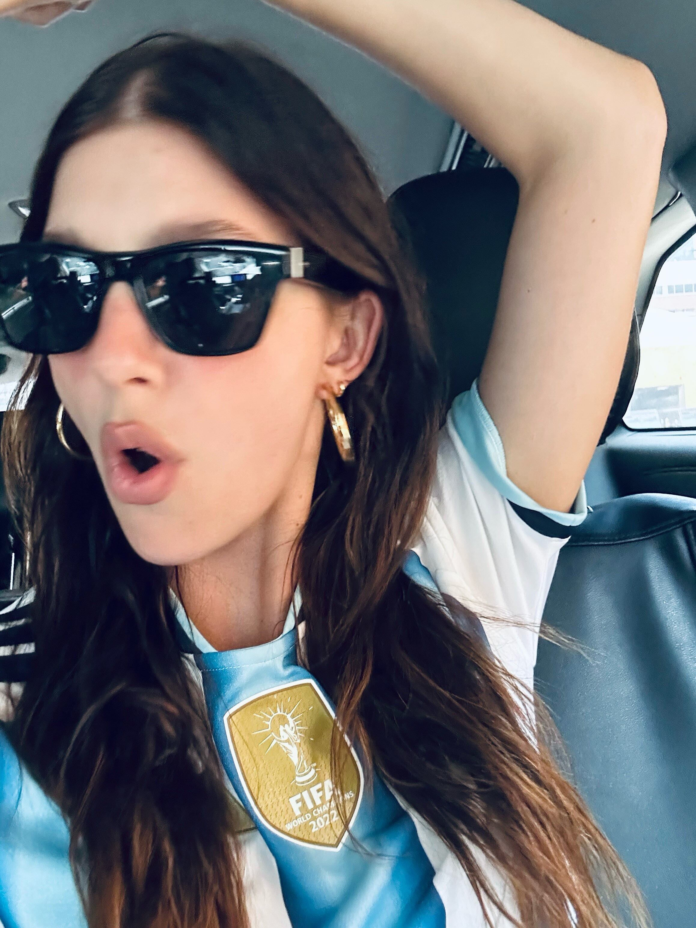 Durante todo el Mundial Camila alentó por la selección argentina y lo dejó bien claro desde el primer minuto