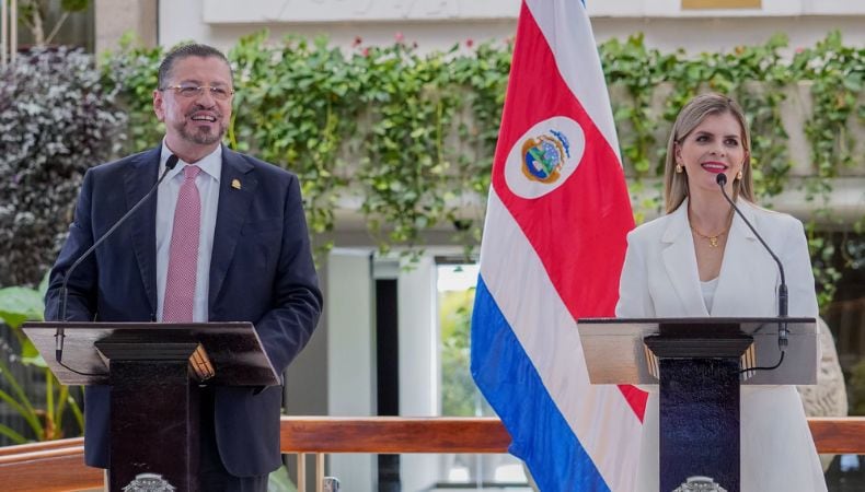 Laura Fernández anunció en Costa Rica un segundo paquete de proyectos de ley sobre seguridad nacional que será enviado a la Asamblea Legislativa. (Cortesía: Presidencia de la República﻿)