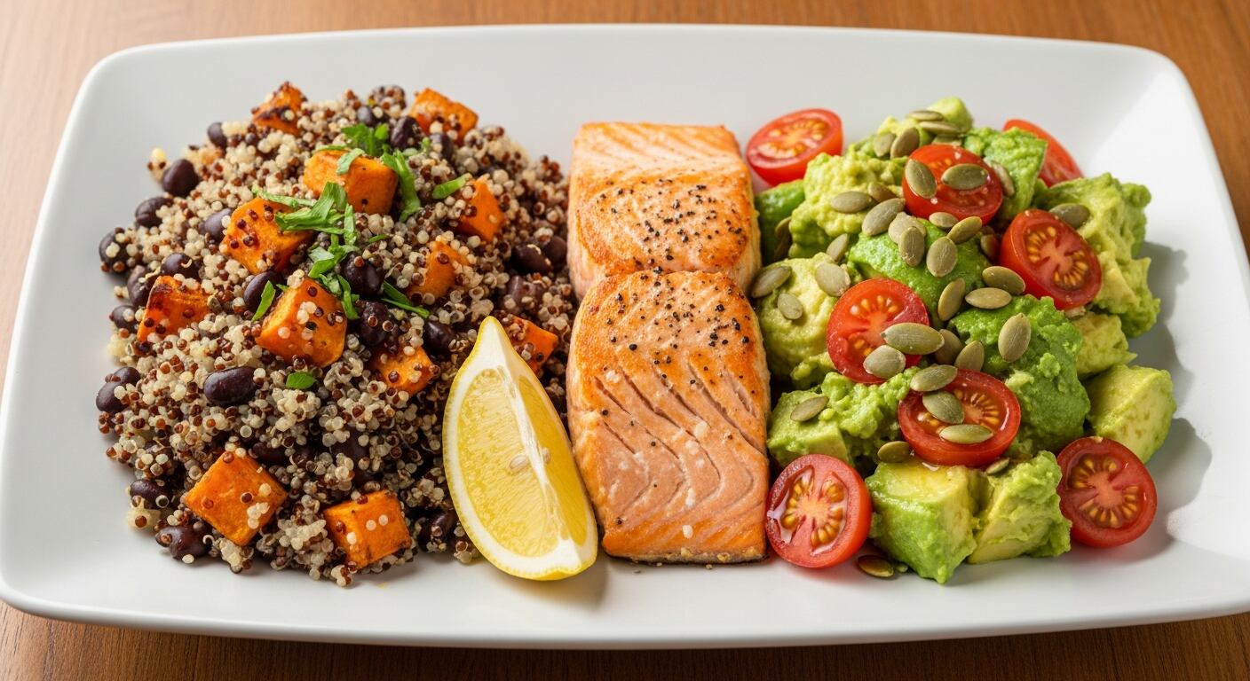 Una cena con vegetales, proteína magra y fibra apoya un perfil lipídico saludable. (Imagen Ilustrativa Infobae)