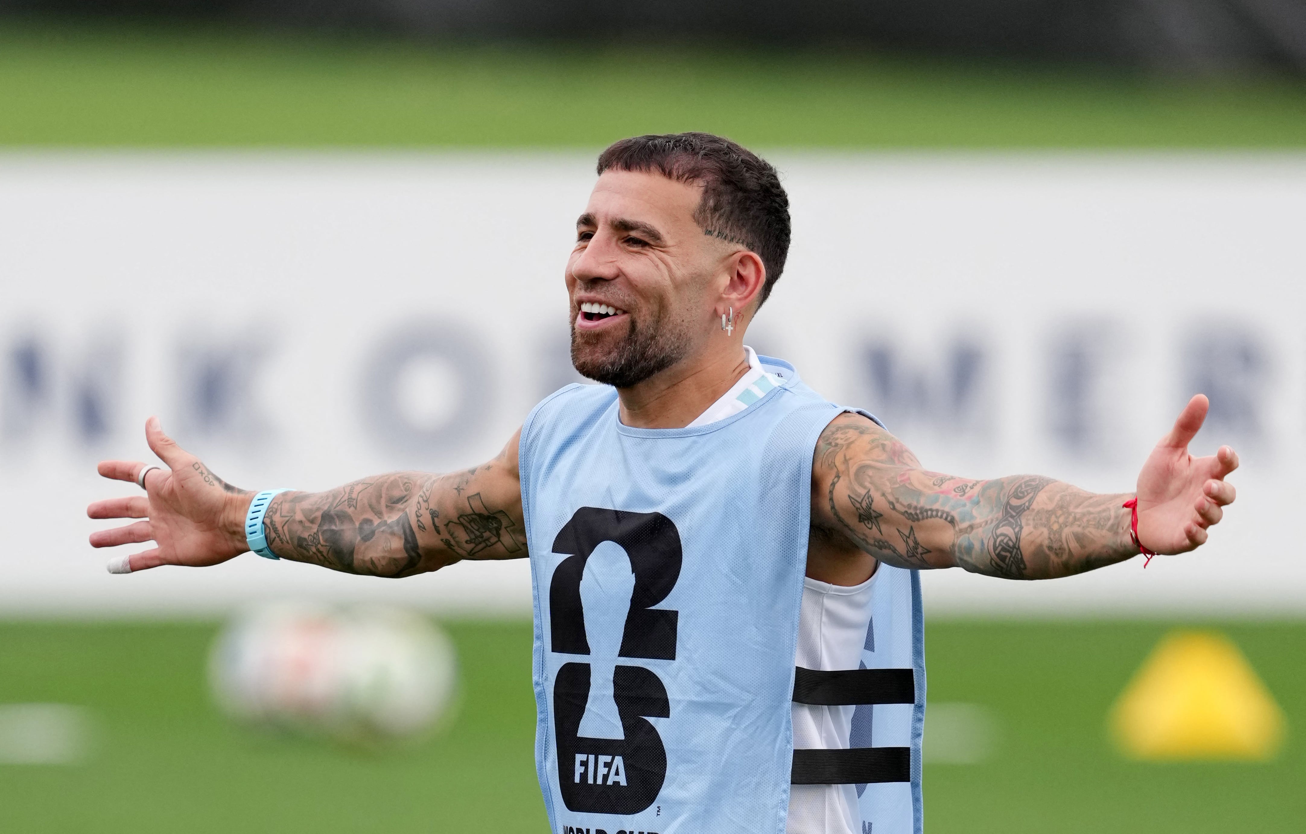 Soccer Football - FIFA World Cup 2026 - Argentina Training - Compass Minerals National Performance Center, Kansas City, Kansas, U.S. - June 26, 2026 Argentina's Nicolas Otamendi during training IMAGN IMAGES via Reuters/Jay Biggerstaff