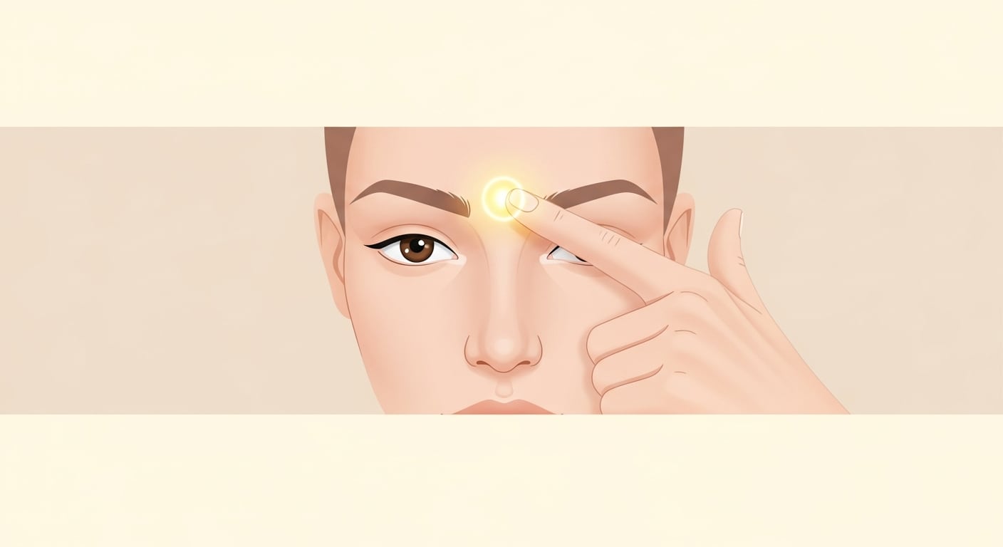 Entre las cejas, la presión suave sobre este punto activa el sistema nervioso autónomo y produce un efecto relajante medible, útil para el descanso y los dolores de cabeza frontales.
(Imagen Ilustrativa Infobae)