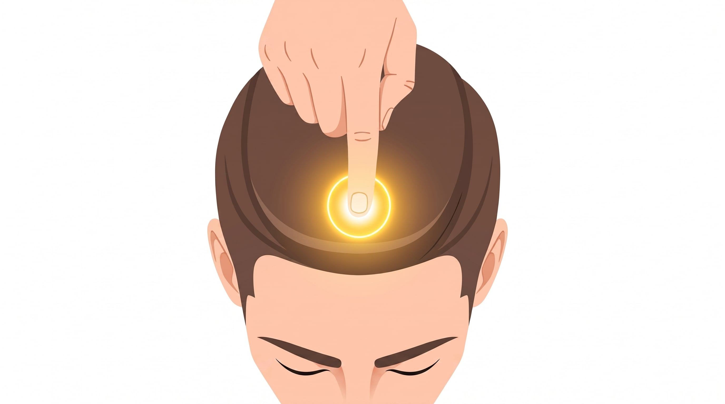 En la cima del cráneo, la presión sostenida sobre este punto estimula áreas cerebrales asociadas al bienestar y puede contribuir al equilibrio emocional en momentos de ansiedad o agitación
(Imagen Ilustrativa Infobae)