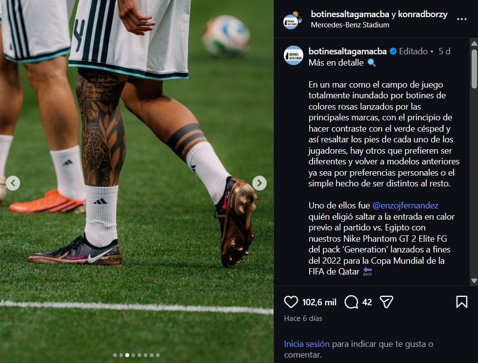 Nicanor Iglesias, fundador de Botines Alta Gama Córdoba, mantuvo contacto con Fernández desde los tiempos del jugador en River, a través de Instagram