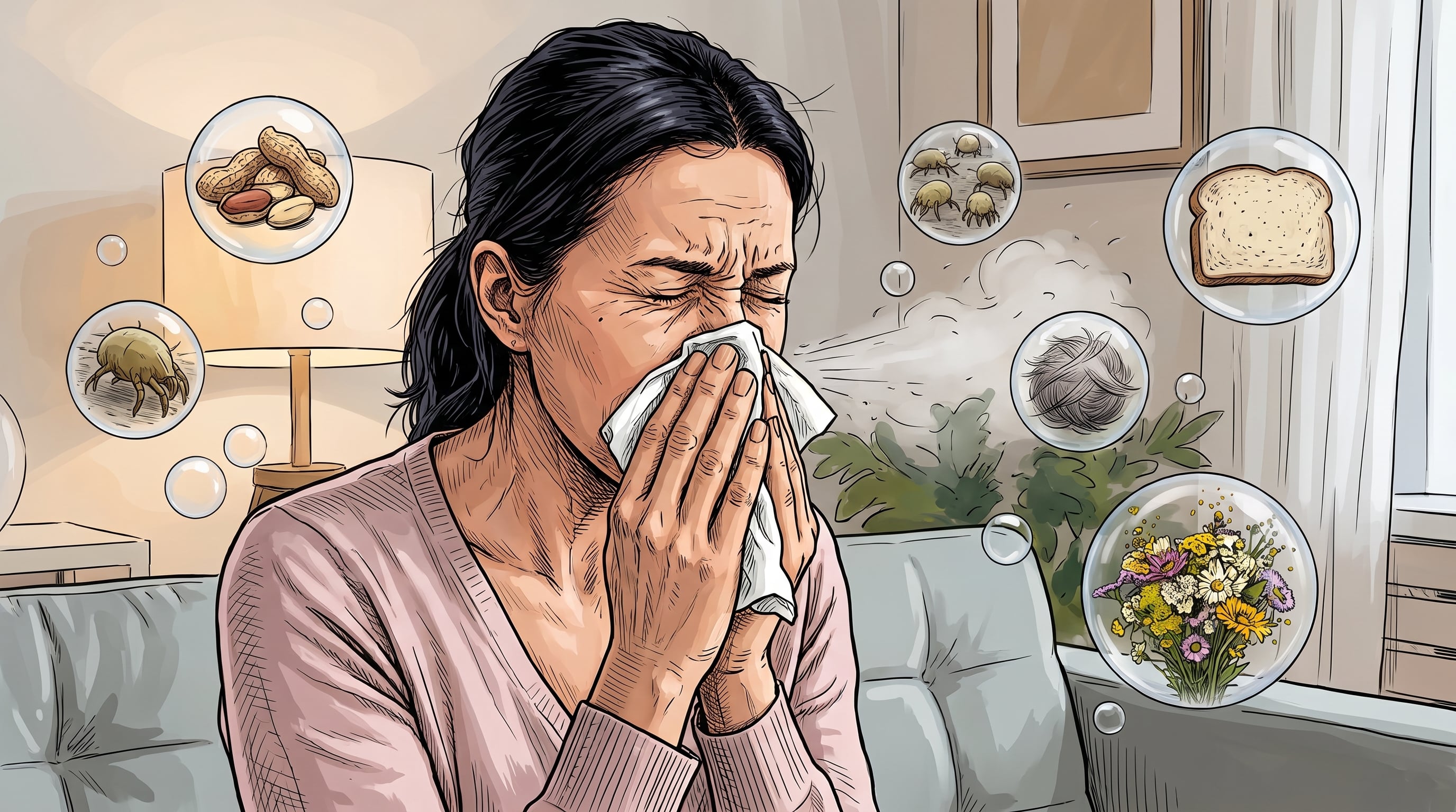 Los pólenes, los ácaros, los hongos y ciertos alimentos actúan como alérgenos frecuentes (Imagen Ilustrativa Infobae)