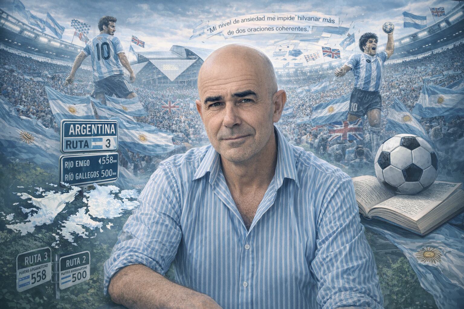 Sacheri, el fútbol, las Malvinas y un partido que reúne emociones. (Imagen Ilustrativa Infobae)