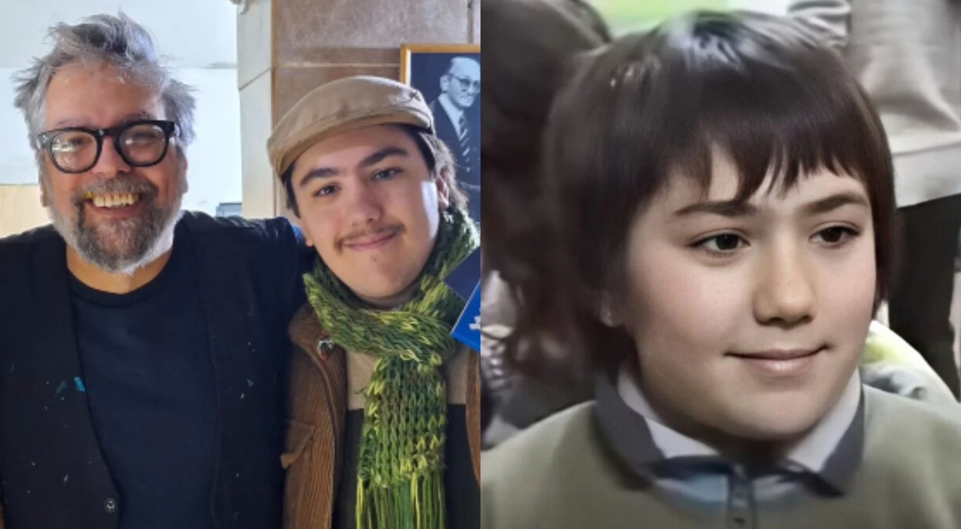 El reencuentro de Liniers con Juan Sánchez, el nene que a los 11 años fue viral diciendo “me gusta el arte” (Instagram/ Telenoche)
