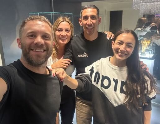 El encuentro de Thelma Fardin y Nico Riera con Ángel Di María y su esposa Jorgelina Cardoso: “Hermosa cena rosarina”