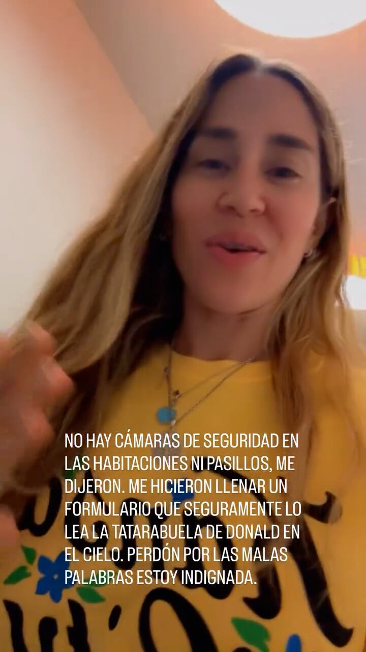 El relato de Jimena Barón expuso la desconfianza y la sensación de desamparo que le generó el robo en el hotel