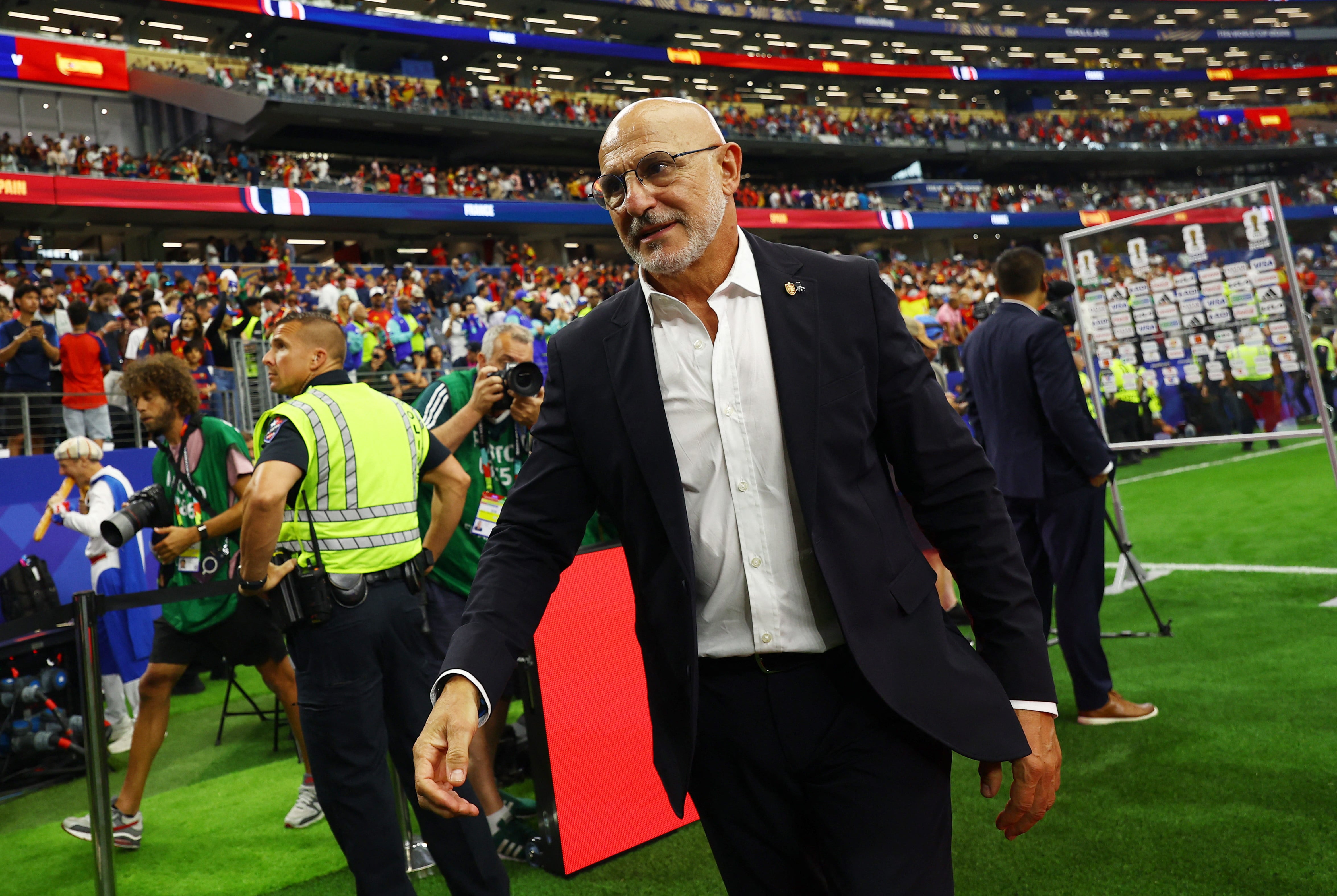 Luis De la Fuente fue profesor de técnico de Scaloni durante su curso como entrenador (REUTERS/Hannah Mckay)