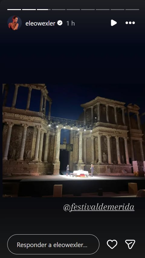 Eleonora gozó una una obra de teatro al aire libre