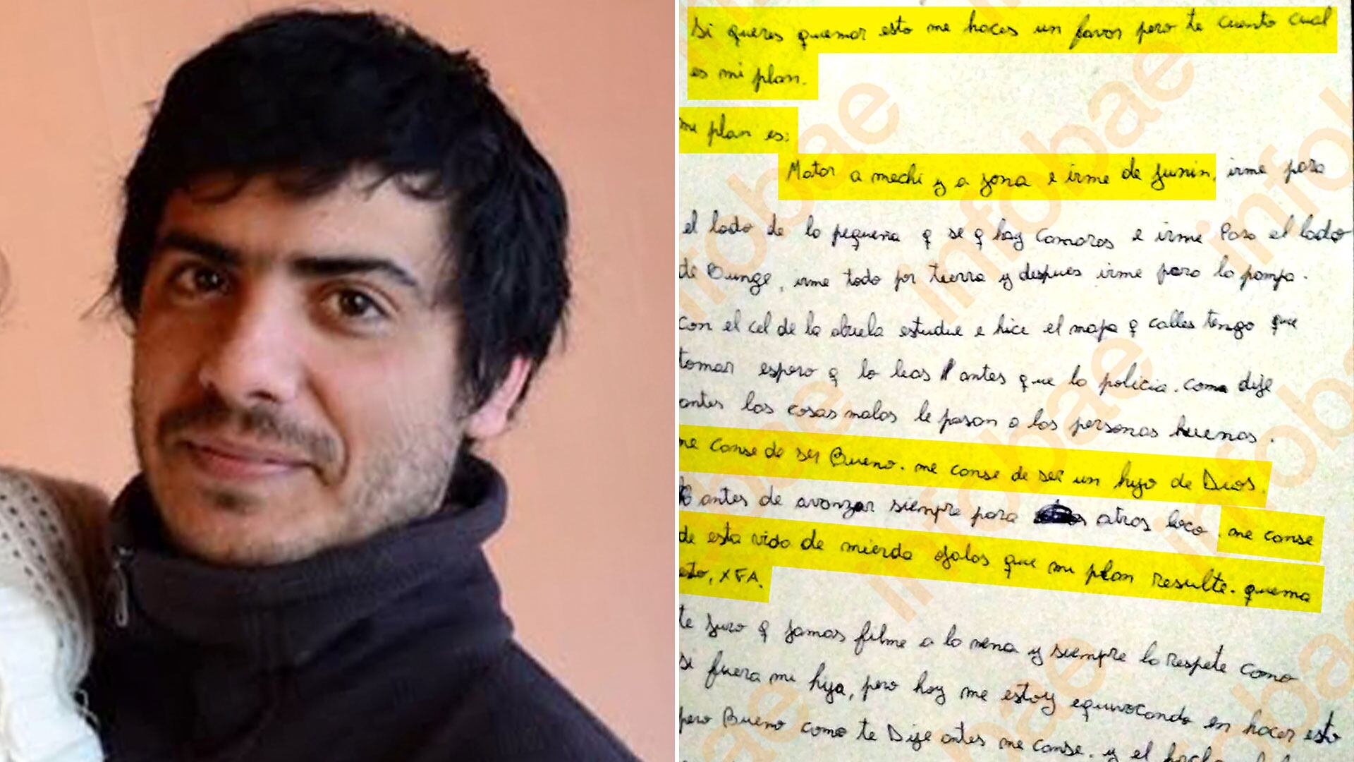 Bonafe dejó escritas cuatro cartas donde detallaba su plan de matar a Mercedes Errapan 