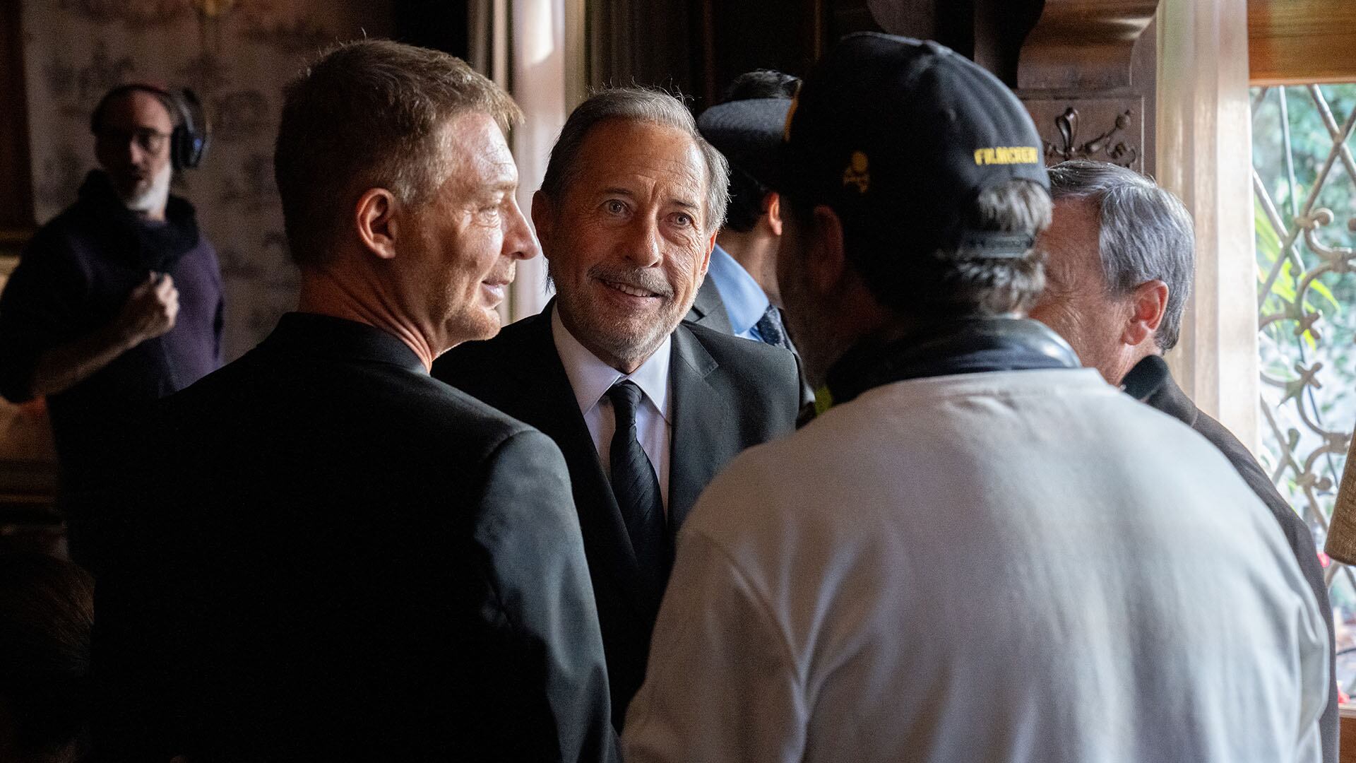 Guillermo Francella y Adrián Suar bajo las órdenes de Ariel Winograd, el director de su primer proyecto en cine (Gentileza prensa)