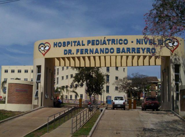 Hospital de Pediatría Dr. Fernando Barreyro de Posadas donde fue internada la bebé