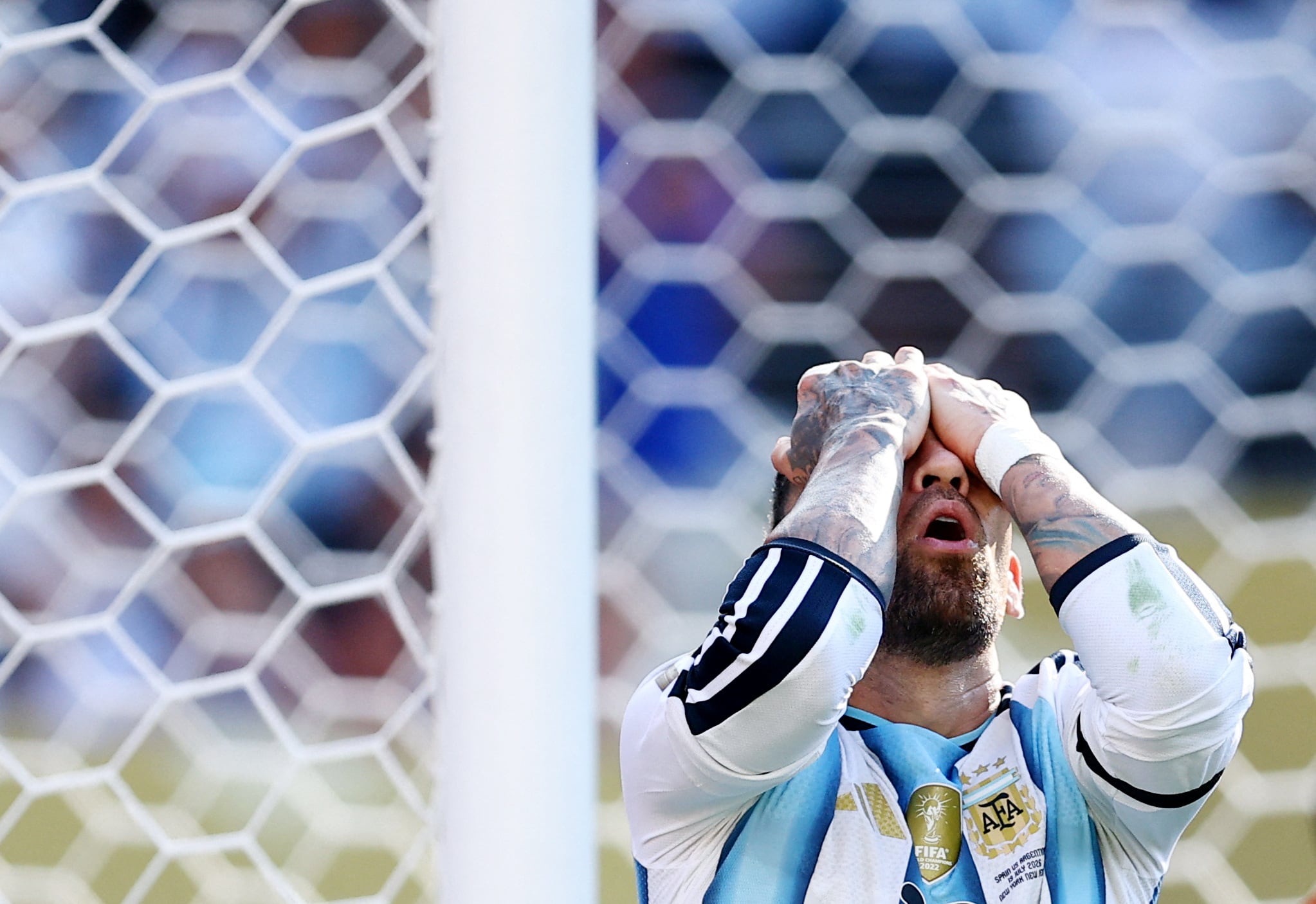 Soccer Football - FIFA World Cup 2026 - Final - Spain v Argentina - New York/New Jersey Stadium, East Rutherford, New Jersey, U.S. - July 19, 2026 Argentina's Nicolas Otamendi reacts REUTERS/Agustin Marcarian