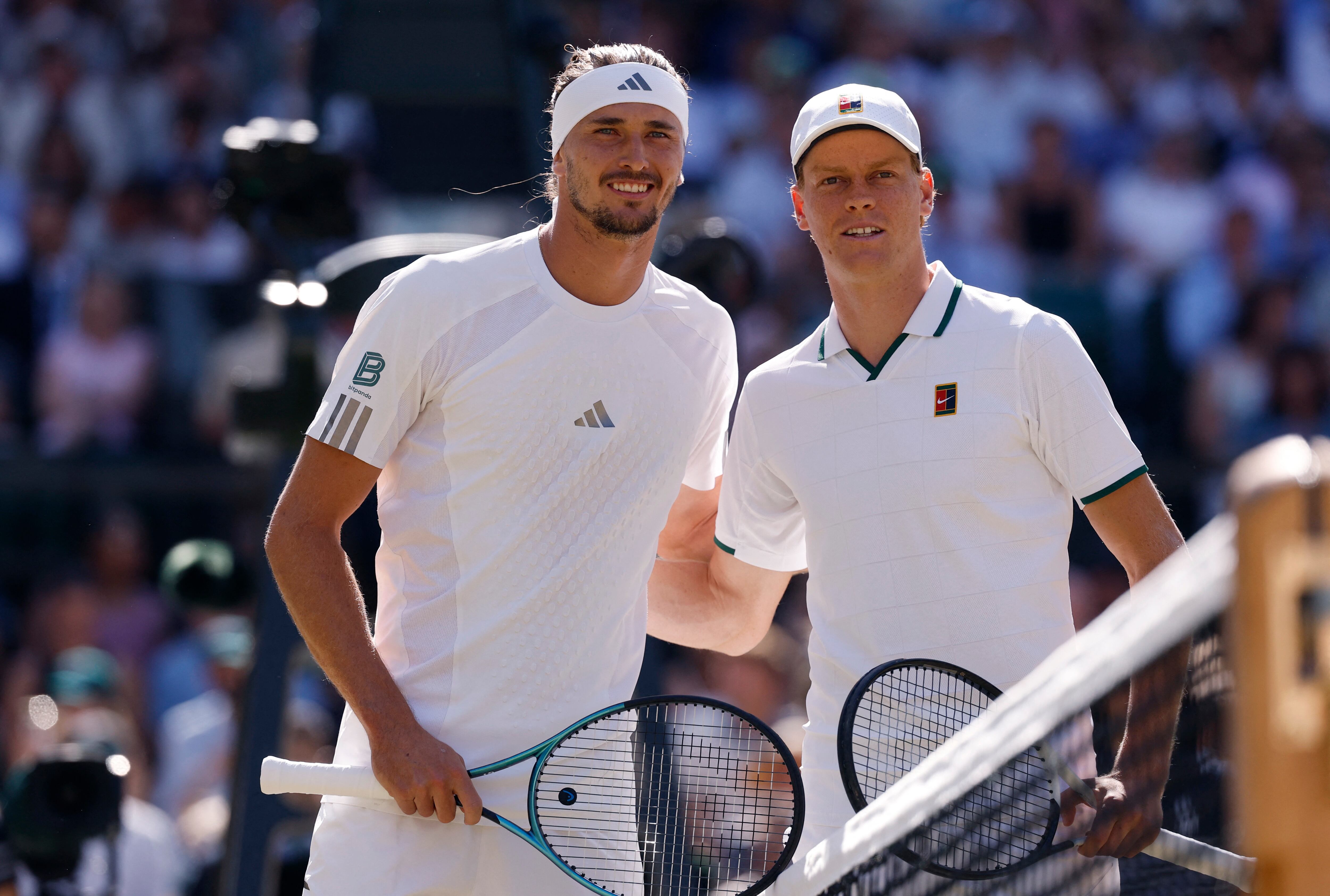Sinner y Zverev se enfrentan en la final de Wimbledon (REUTERS/Andrew Couldridge)
