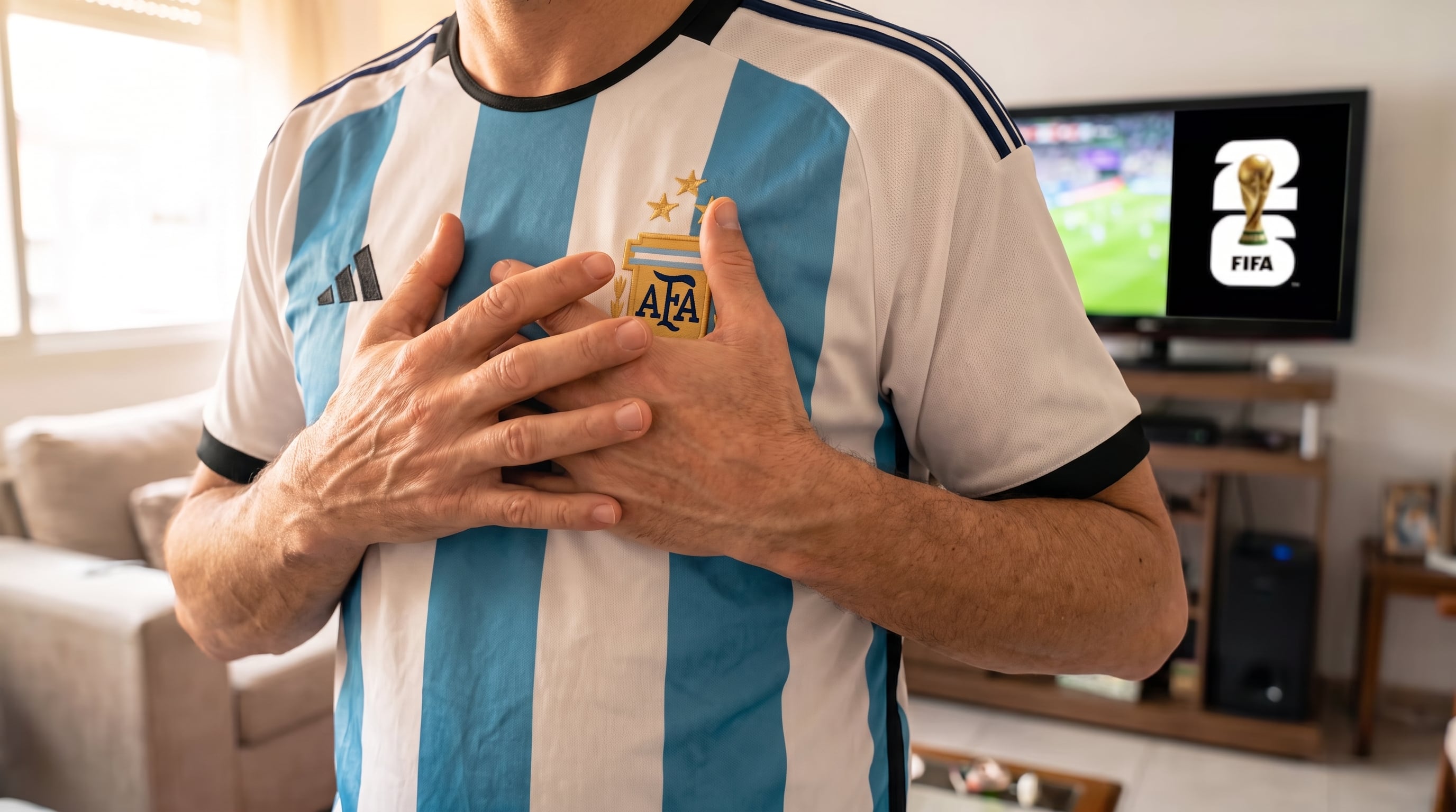 El fenómeno de identificación lleva a los hinchas a vivir el partido como propio, cada argentino entrega una dosis de energía emocional (Imagen Ilustrativa Infobae)