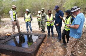 La exploración incluyó catorce puntos geológicos y la cantera de Cementos Santo Domingo para analizar formaciones como Trinchera, Sombrerito, Jura, Ventura y Ocoa./ (Gobierno de República Dominicana)