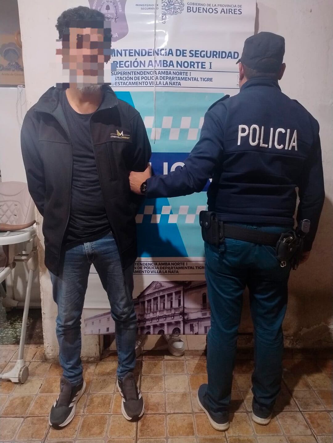Cristian Luján tras su arresto