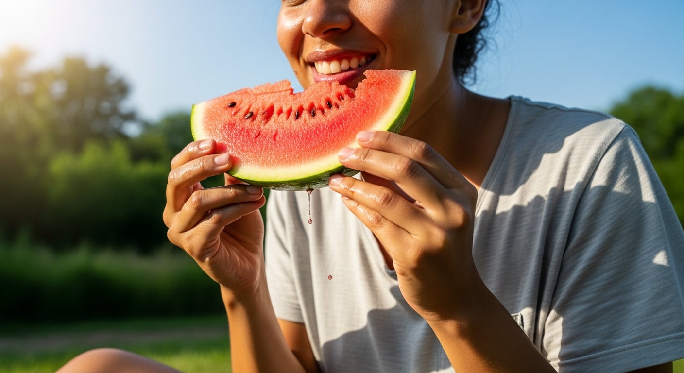 La sandía se consolida como una fruta hidratante por su contenido de más de 91% de agua y su bajo aporte calórico (Imagen Ilustrativa Infobae)