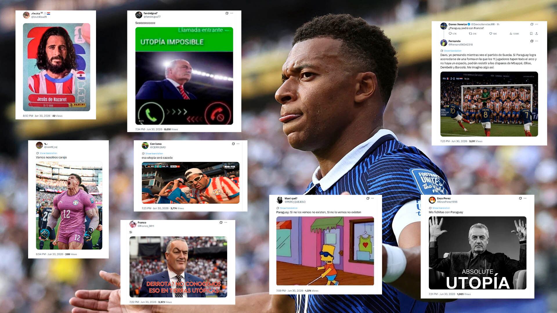 Los memes de la previa de Francia-Paraguay