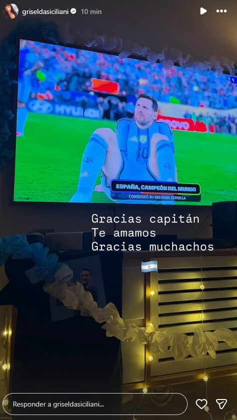 El mensaje de Griselda Siciliani por la derrota de Argentina frente a España