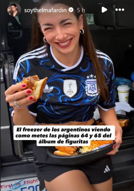 Thelma Fardin bromeó con las cábalas para el partido de Argentina con España