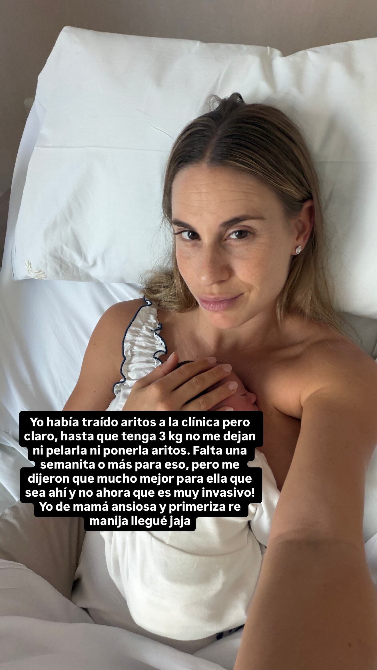 Los primeros días de Juli Puente como mamá: empanadas a las 3 de la mañana, seis pañales en una noche y la Selección en la tele