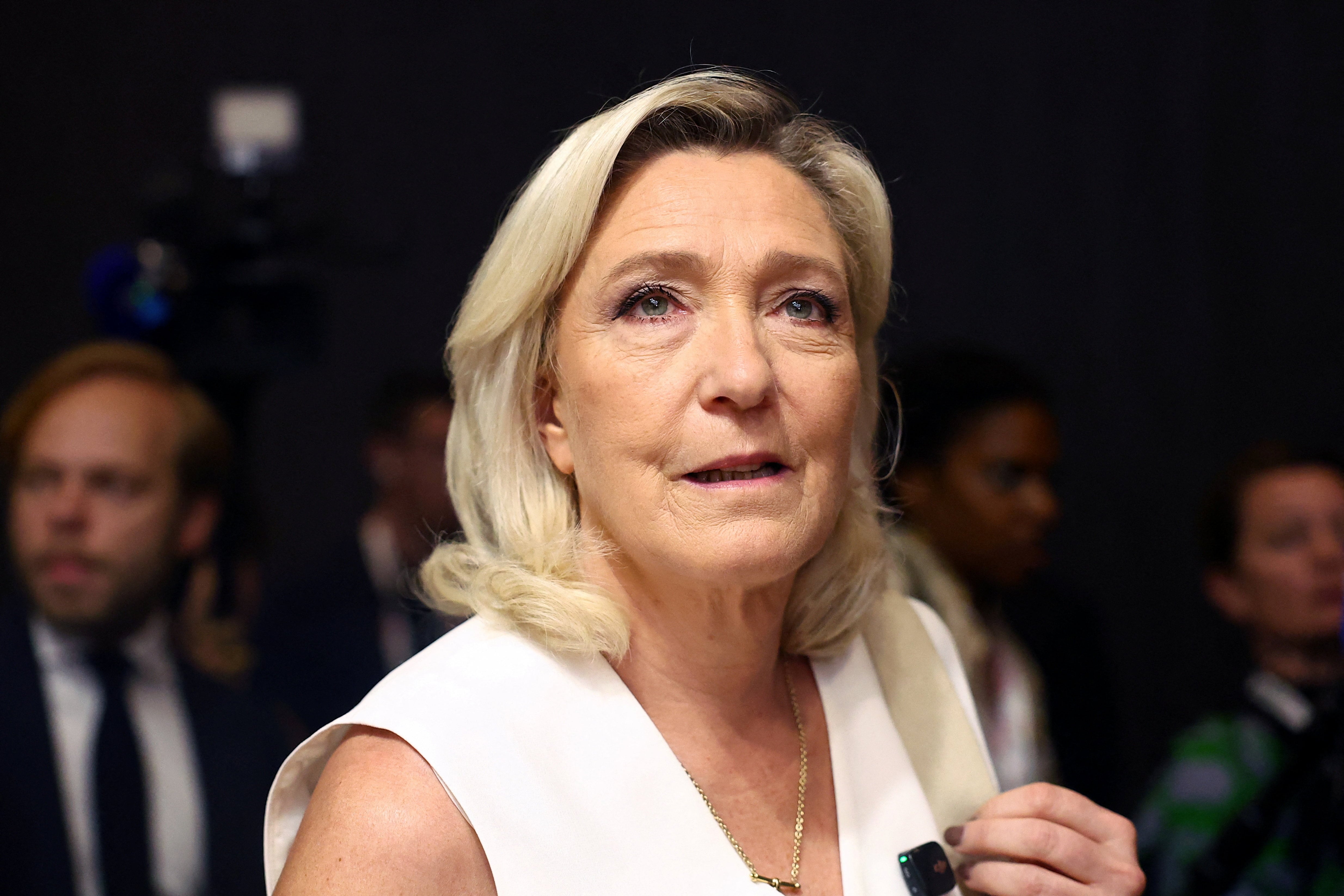 La líder de la extrema derecha francesa y diputada Marine Le Pen (REUTERS/Abdul Saboor)