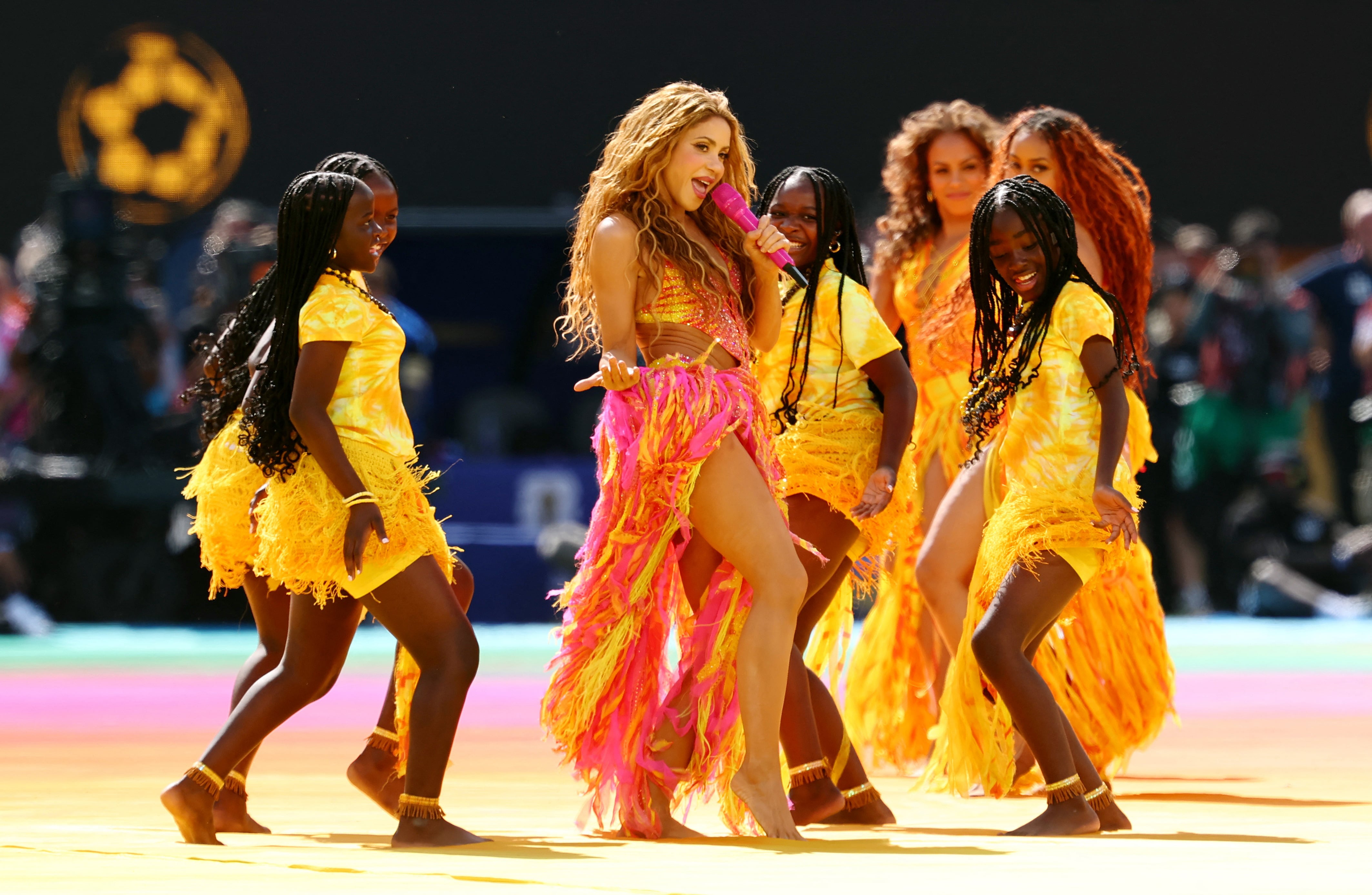 La actuación de Shakira en el show del entretiempo de la final del Mundial 2026 (Reuters/Vincent Carchietta)