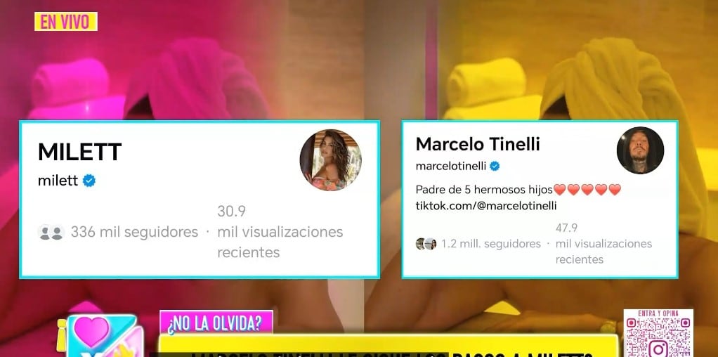 ¿Se dieron una nueva oportunidad? Marcelo Tinelli reacciona a publicación de Milett Figueroa y enciende las especulaciones. Captura: Amor y Fuego.
